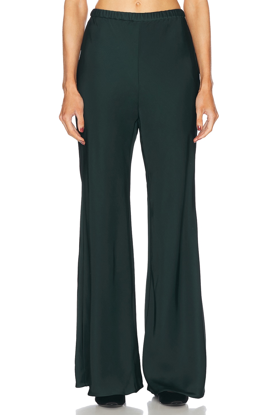 Image 1 of Zimmermann Eden Slouch Flare Pant in Bottle Green