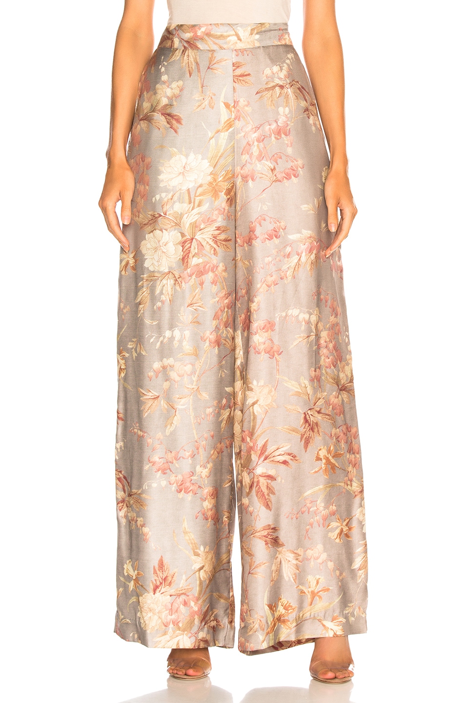 Image 1 of Zimmermann Unbridled Palazzo Pant in Haze Jonquil Floral