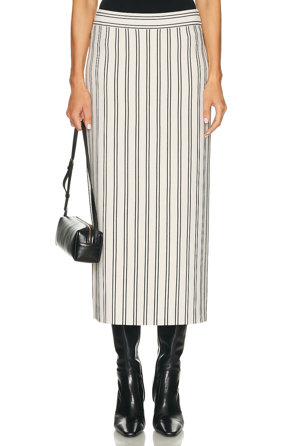 Image 1 of Zimmermann Daylight Midi Skirt in Cream & Black