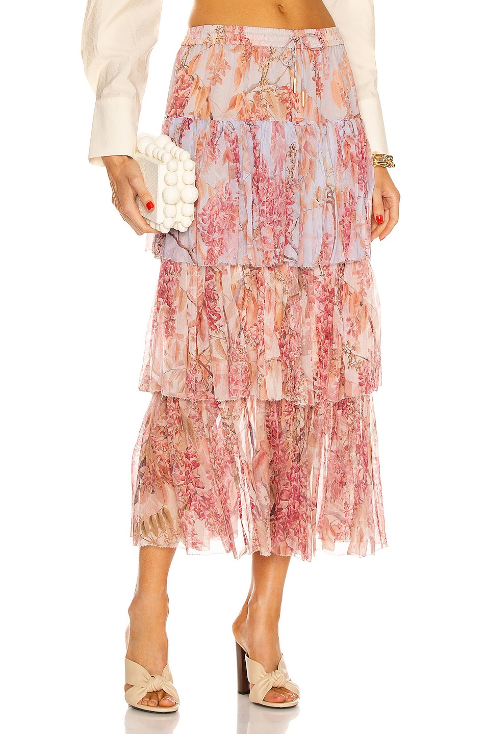 Image 1 of Zimmermann Botanica Tiered Skirt in Milettia Floral