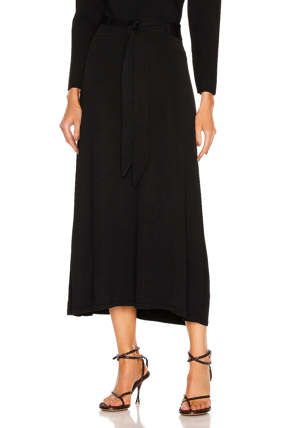 Image 1 of Zimmermann Knit Midi Skirt in Black