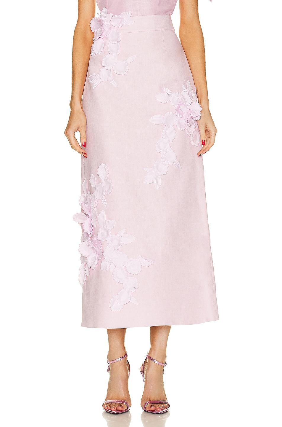 Image 1 of Zimmermann High Tide Flower Skirt in Lilac