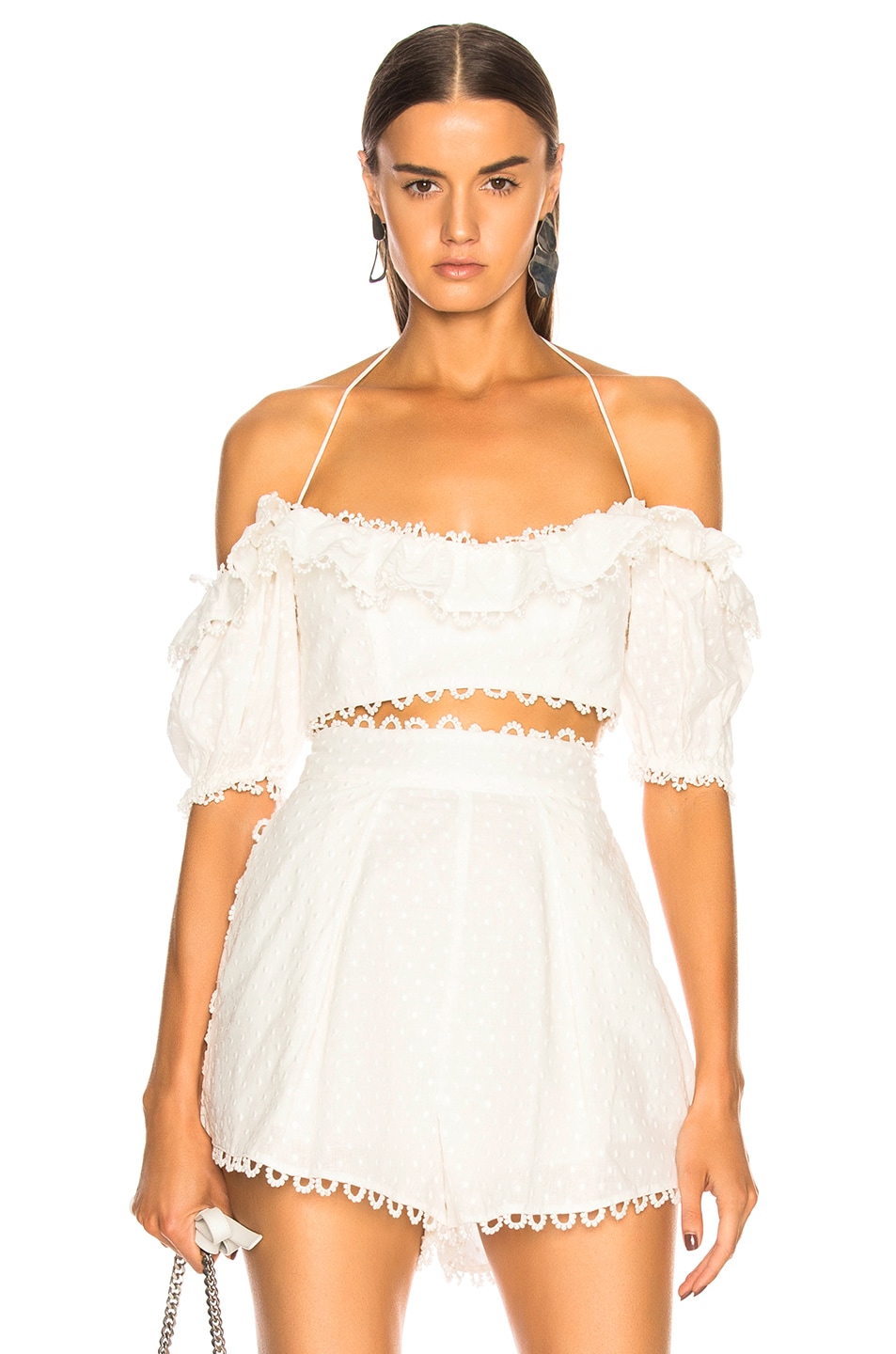 Image 1 of Zimmermann Melody Off Shoulder Top in Ivory