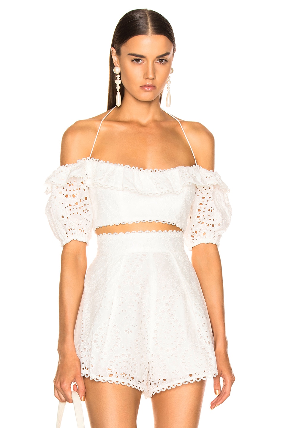 Image 1 of Zimmermann Heathers Off Shoulder Top in Ivory