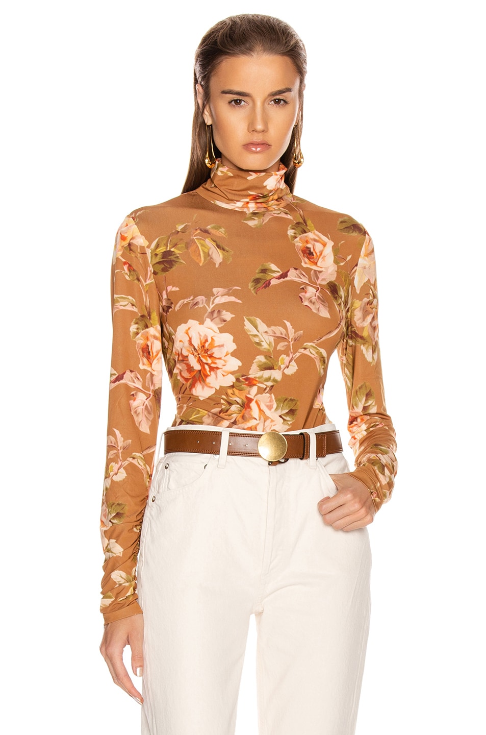 Image 1 of Zimmermann Resistance Body Knit Top in Butterscotch Rose