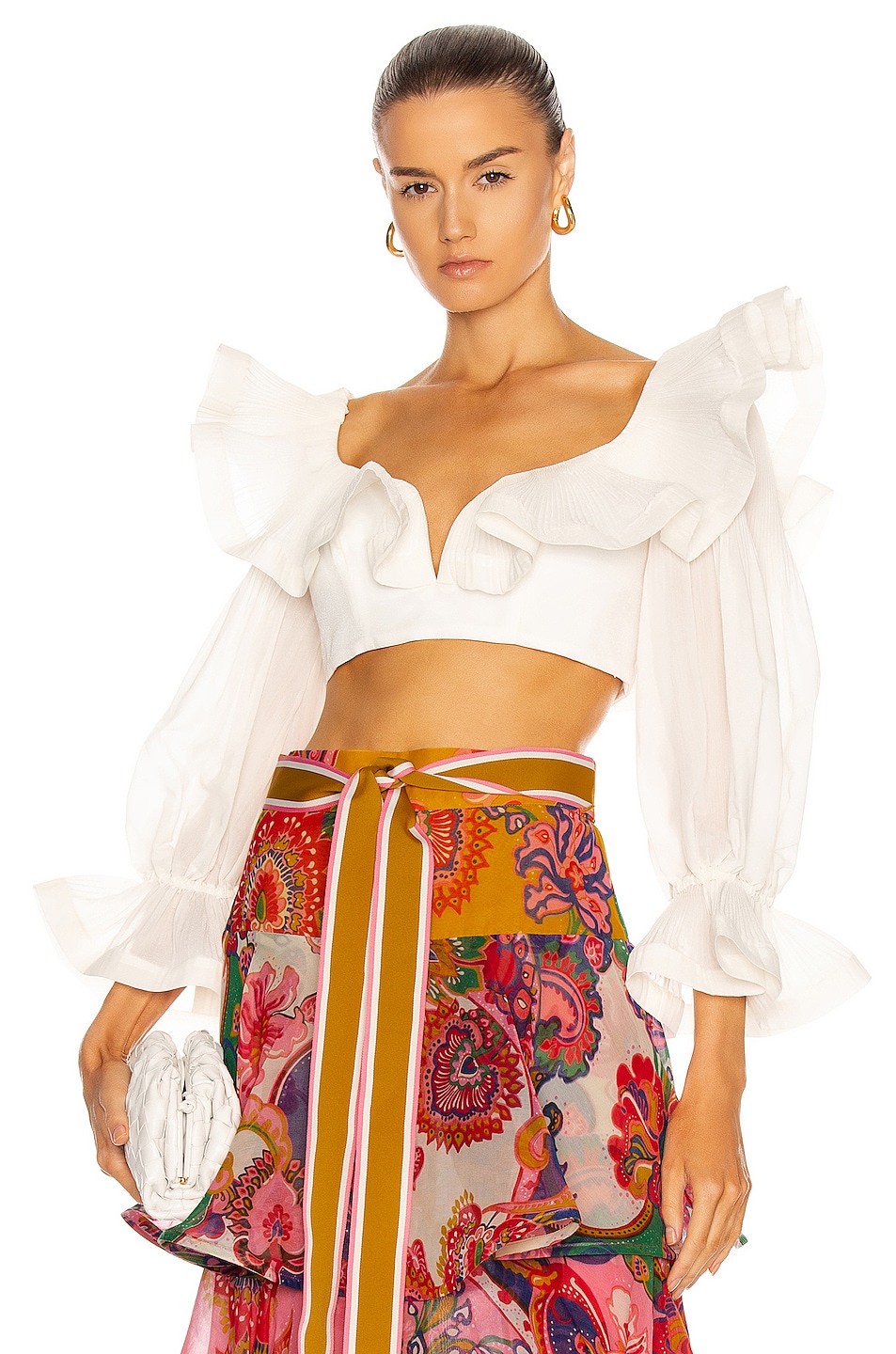 Image 1 of Zimmermann Lovestruck Cropped Bodice Top in Natural