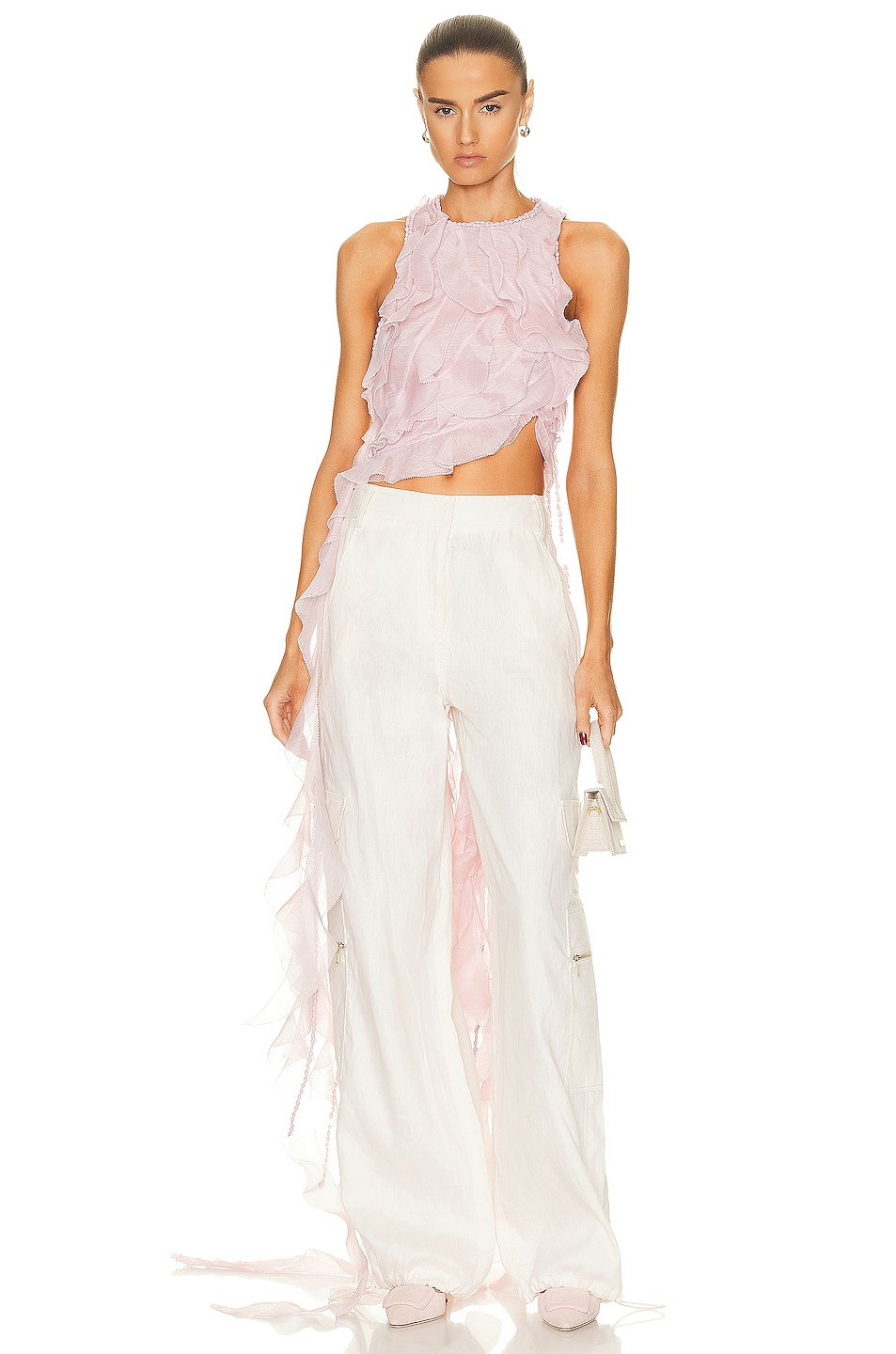 Image 1 of Zimmermann Coaster Ruffle Bodice Top in Lilac
