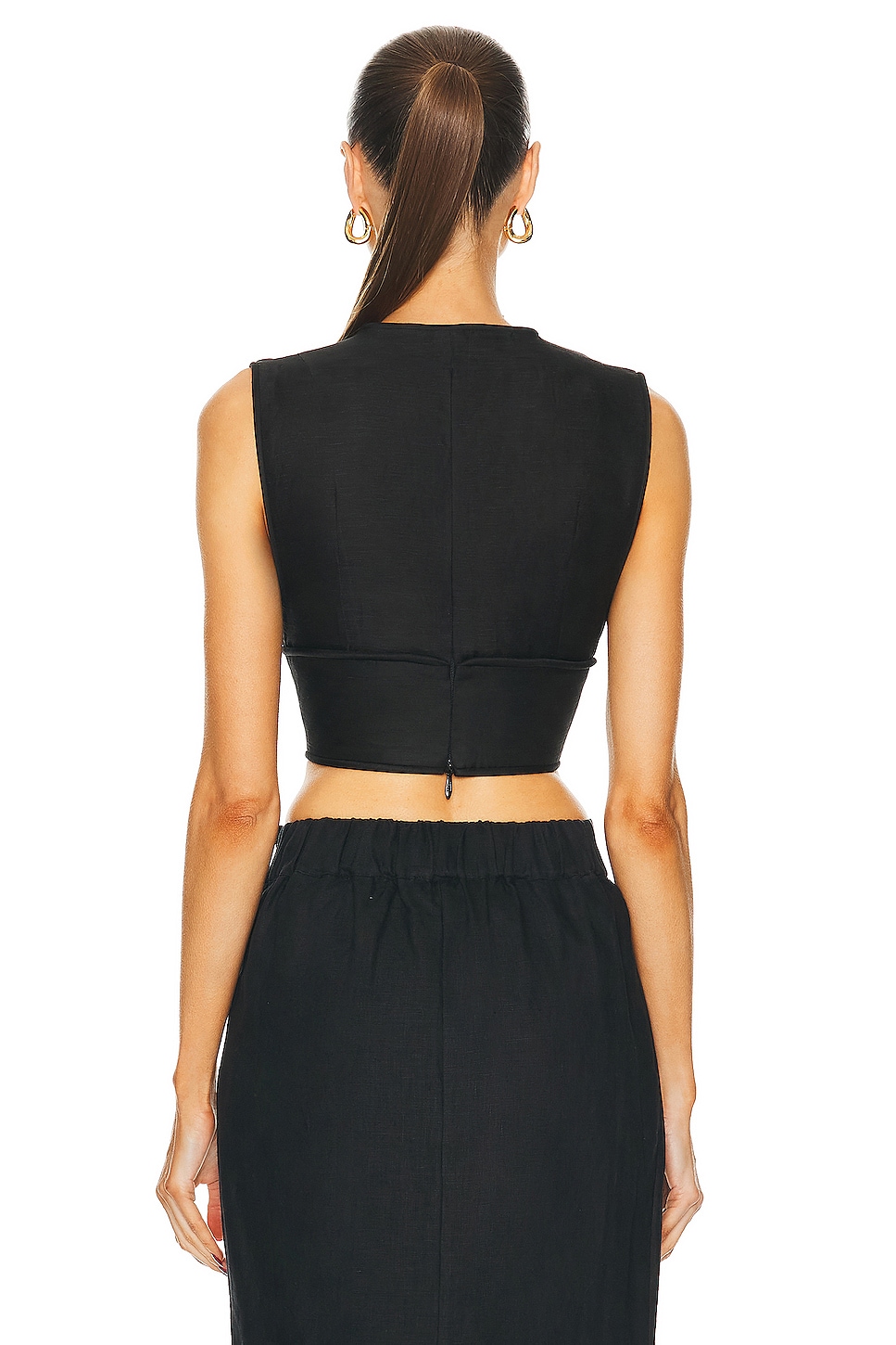 Zip Front Bodice Top S
