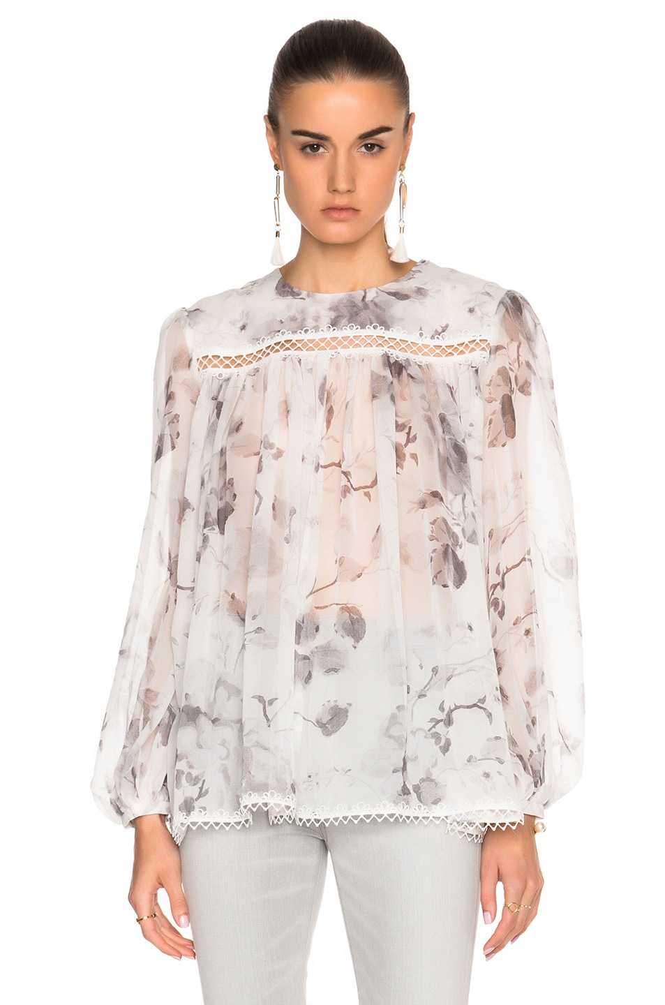 Image 1 of Zimmermann Havoc Picot Top in Floral