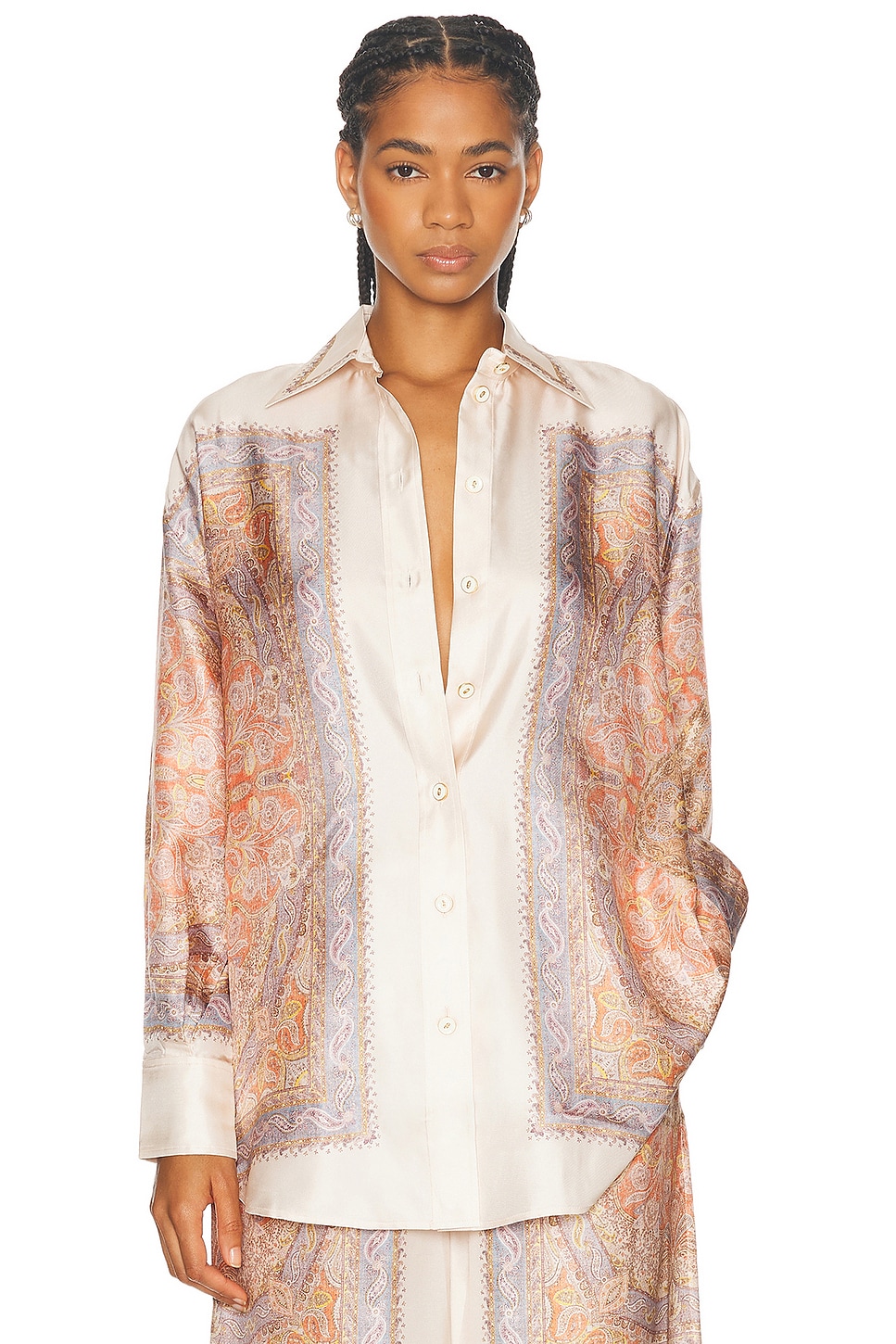 Image 1 of Zimmermann Illustration Paisley Top in Paisley Haze