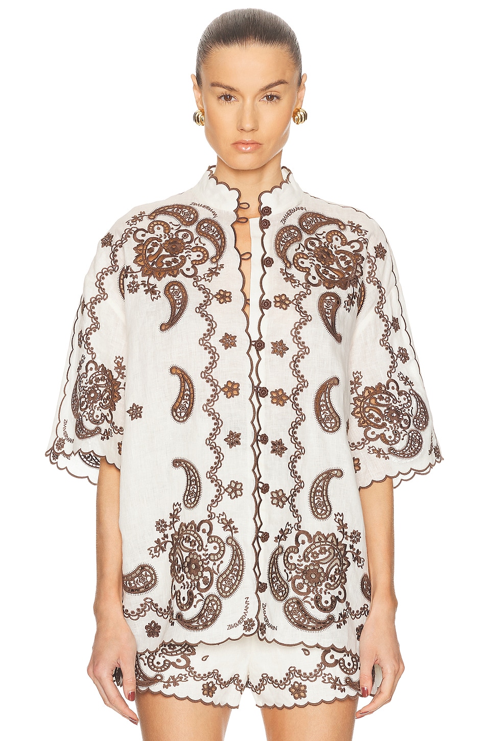 Zimmermann Ascension Embroidered Shirt thumbnail