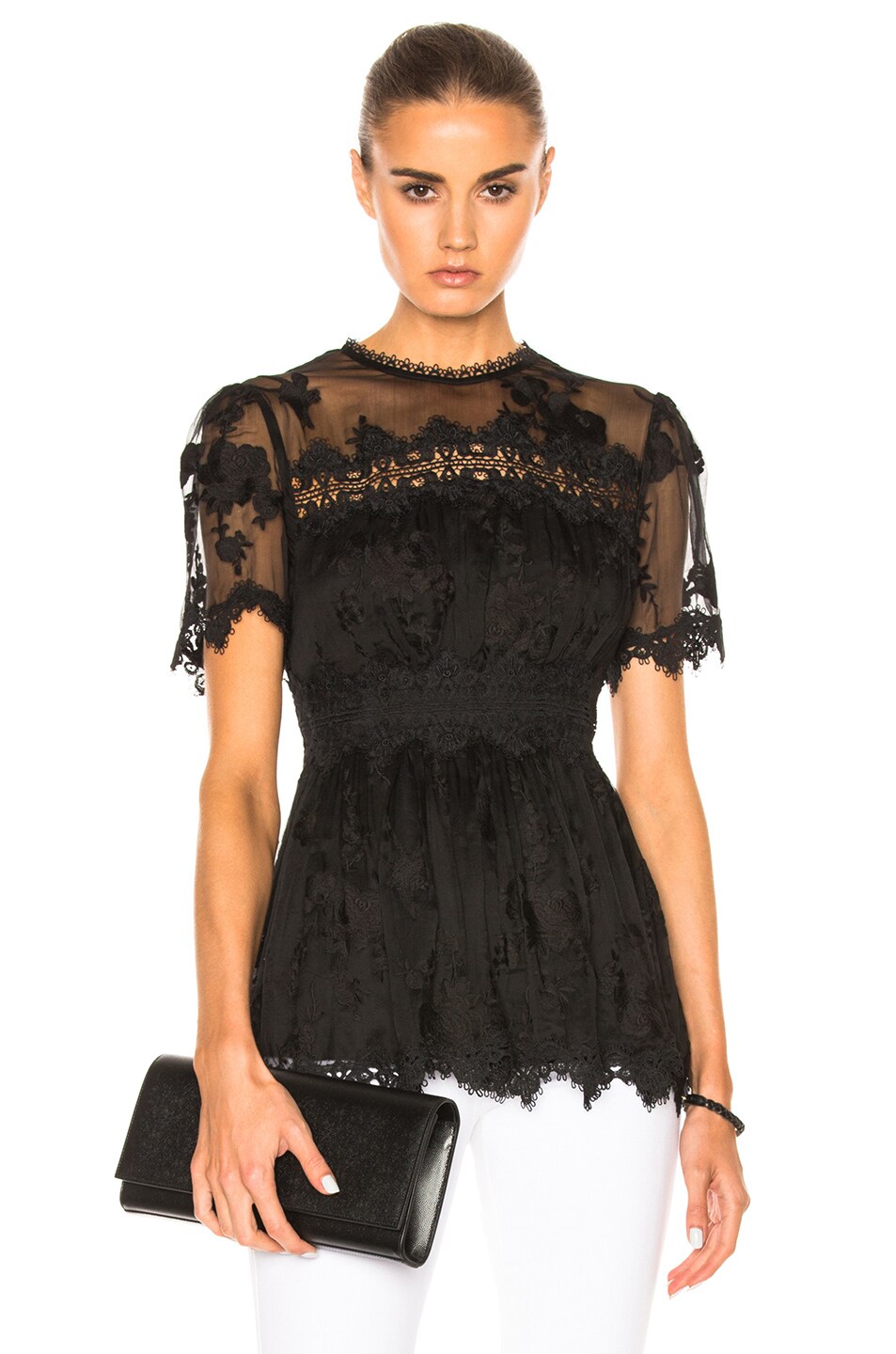 Image 1 of Zimmermann Tropicale Antique Top in Noir