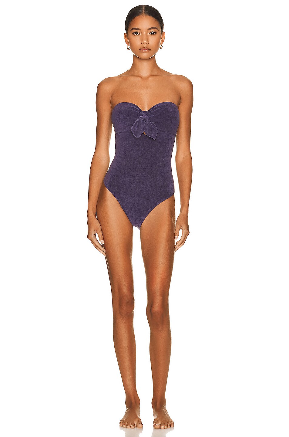 Image 1 of Zimmermann Terry Tie Swimsuit in Blue