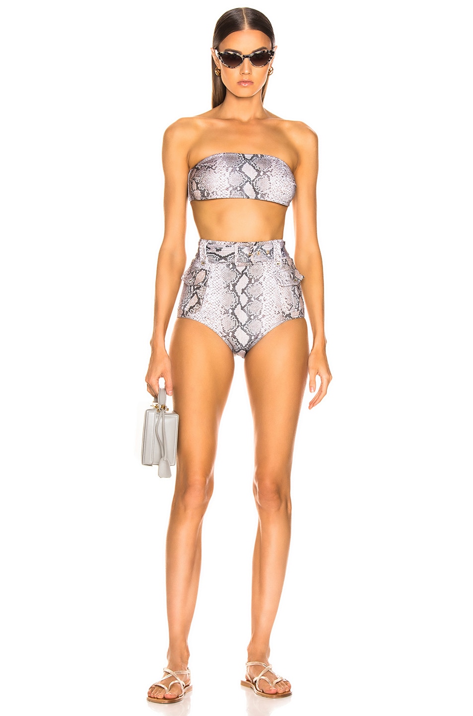 Image 1 of Zimmermann Corsage Safari Bikini Set in Python
