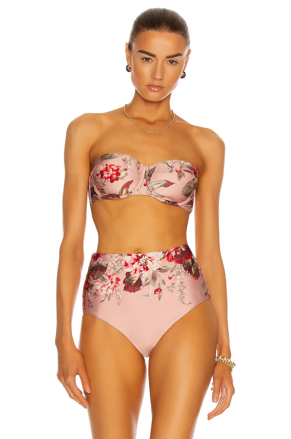 Image 1 of Zimmermann Cassia Balconette Bikini Top in Musk Floral