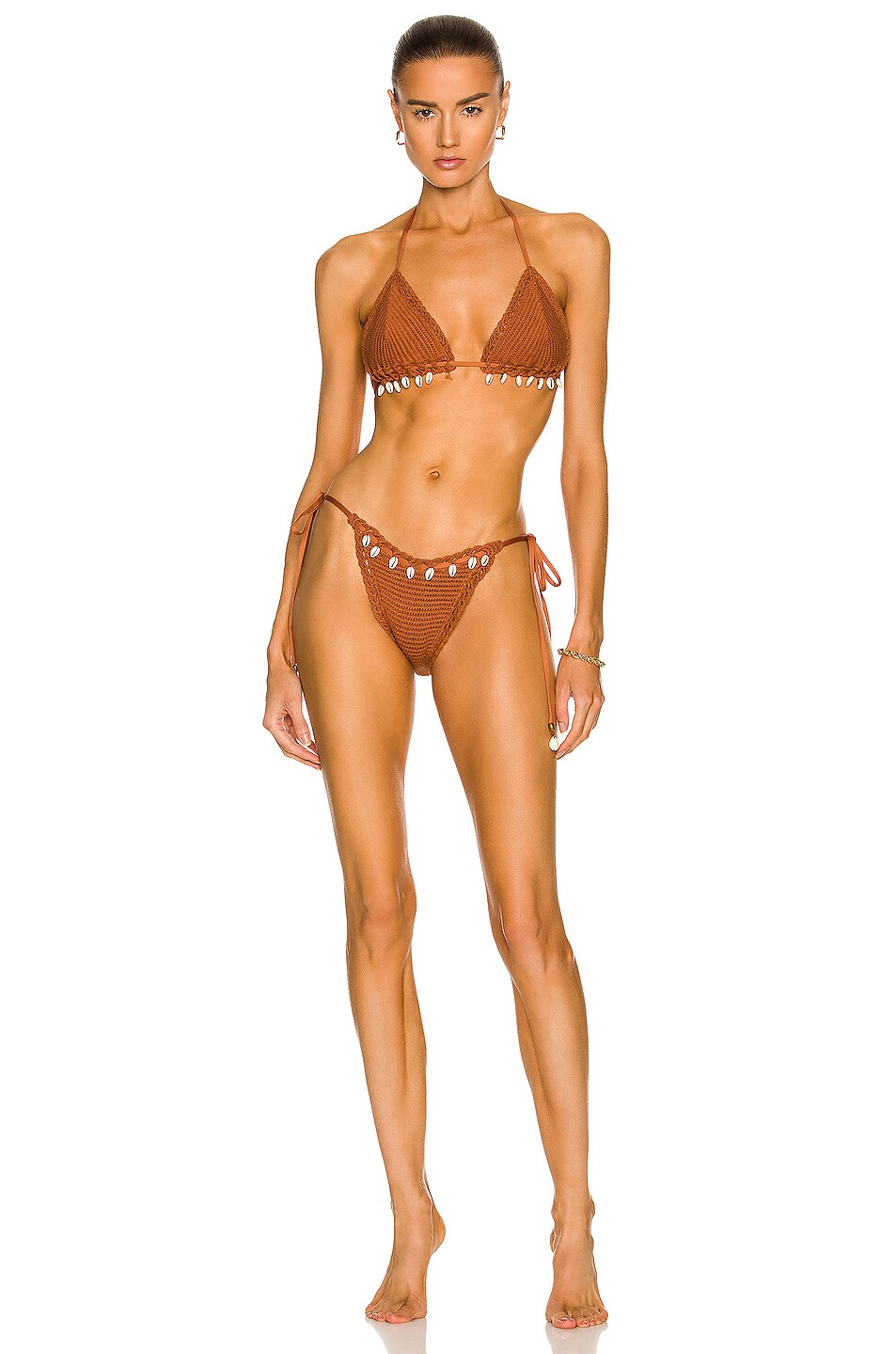 Image 1 of Zimmermann Andie Crochet Bikini Set in Tawny