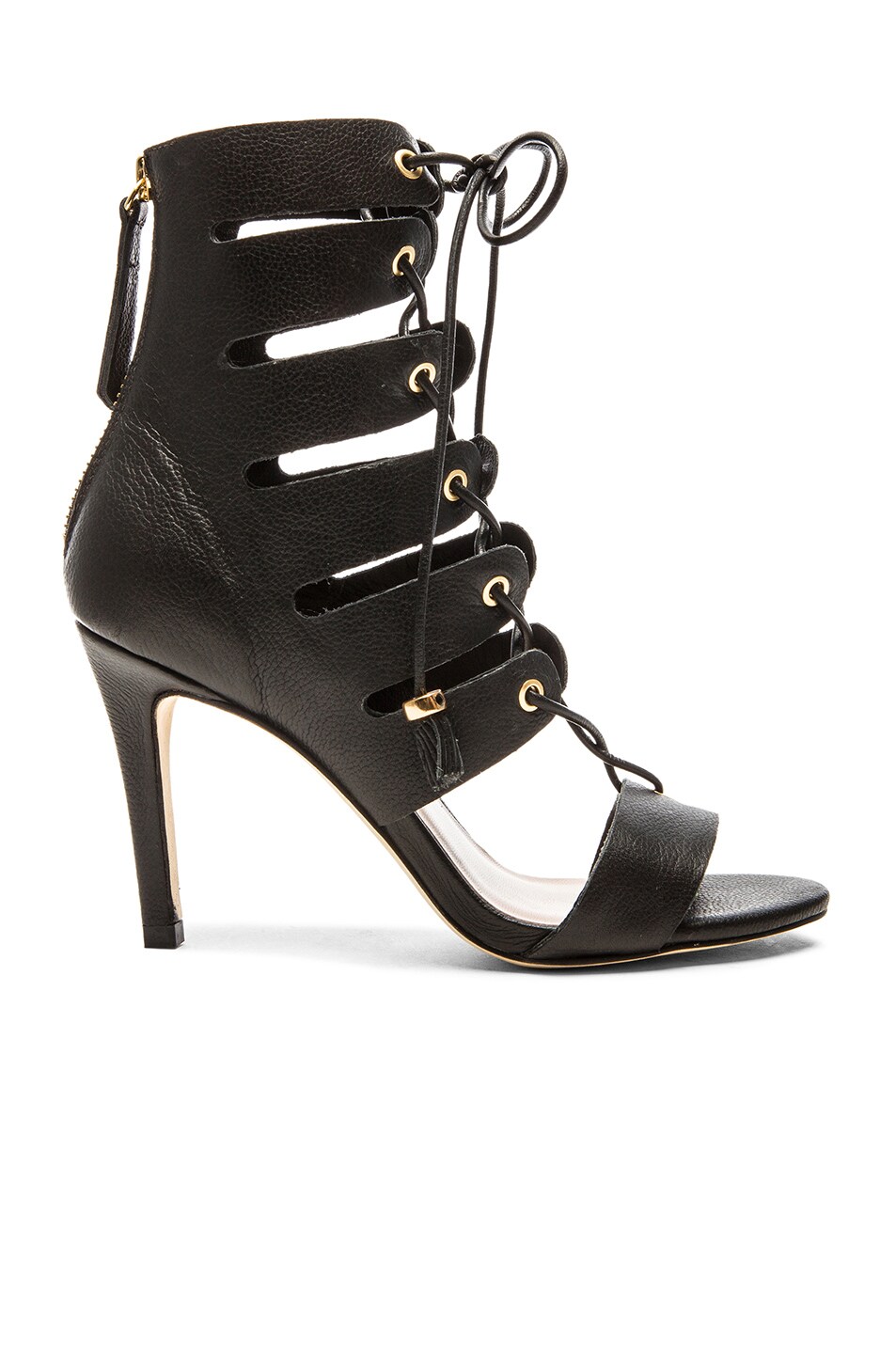Image 1 of Zimmermann Tassel Hybrid Leather Heels in Black