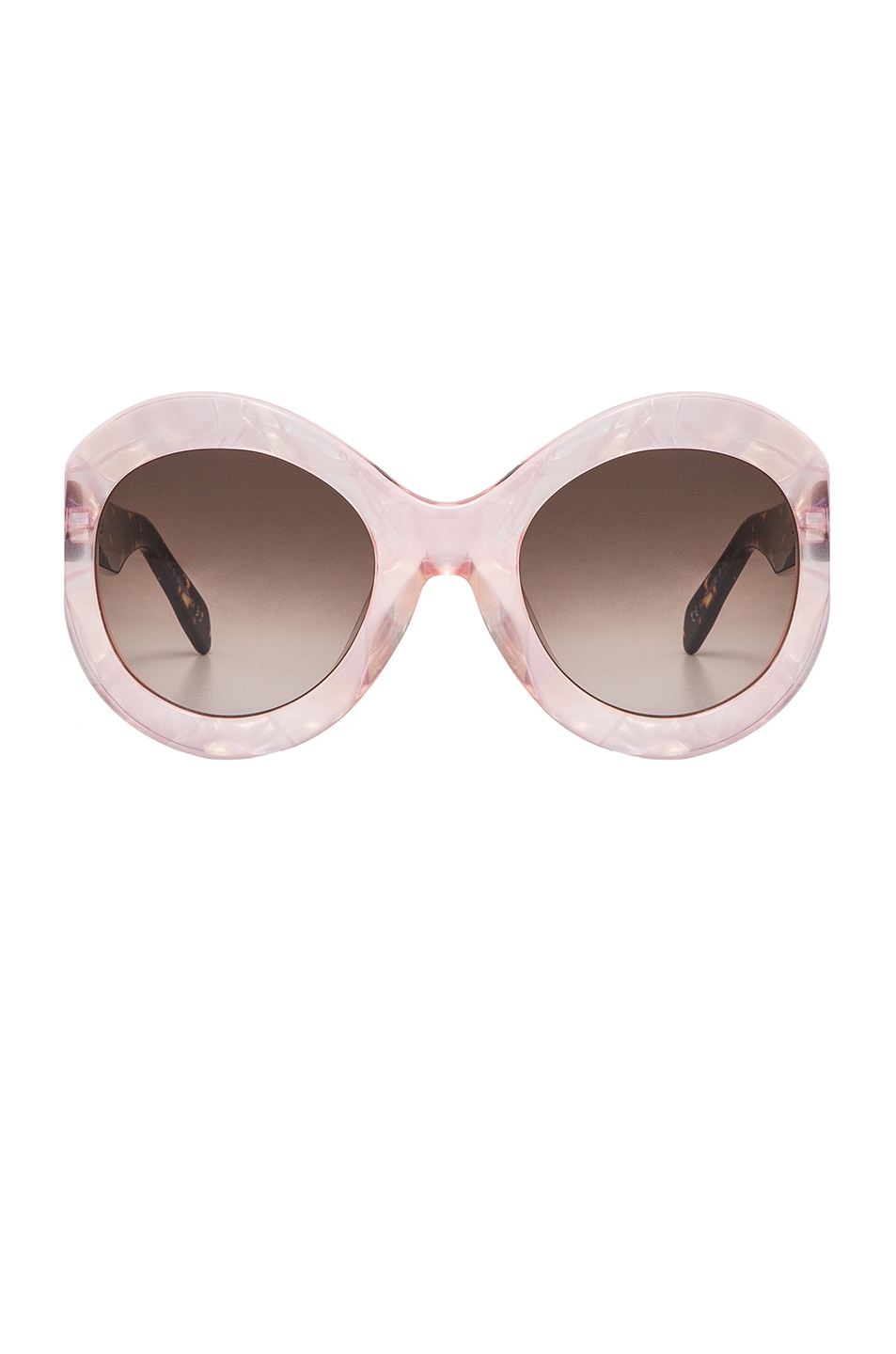 Image 1 of Zanzan Le Tabou Sunglasses in Pink Opal & Treacle Brown