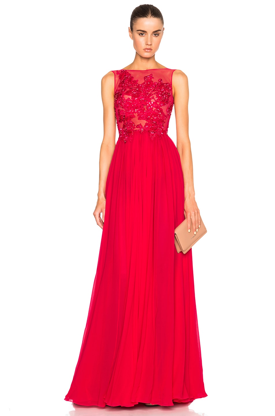 Image 1 of Zuhair Murad Embroidered Gown in Red