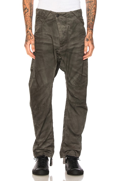 11 by Boris Bidjan Saberi Pants in Green Dirty | FWRD