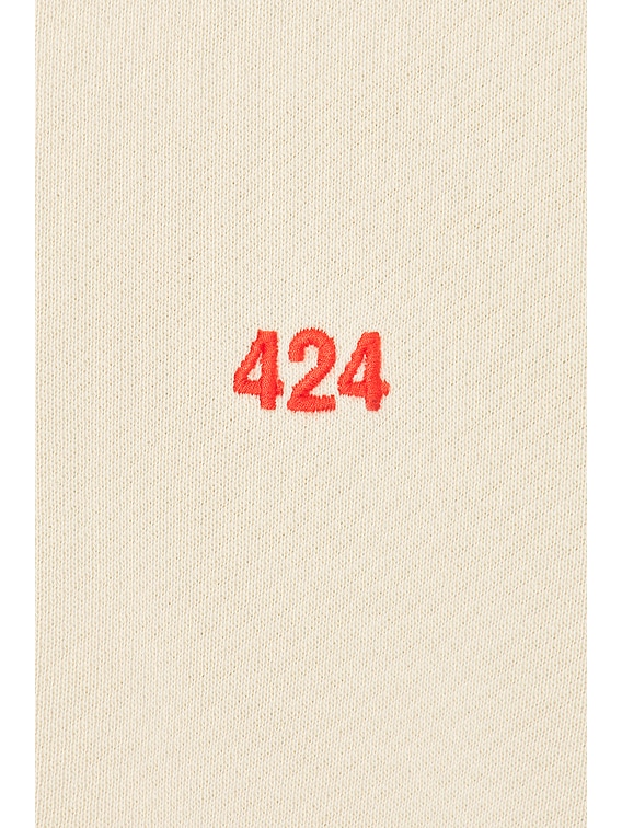 424 Zip Up Hoodie in Tea Washing | FWRD