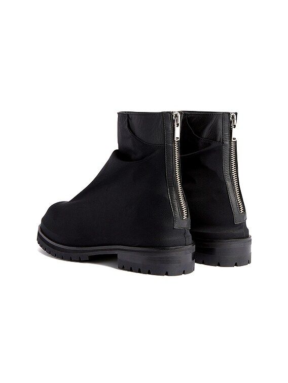 424 Black Zip Boots ジップ ブーツ 424 Marathon Boot in Black | FWRD