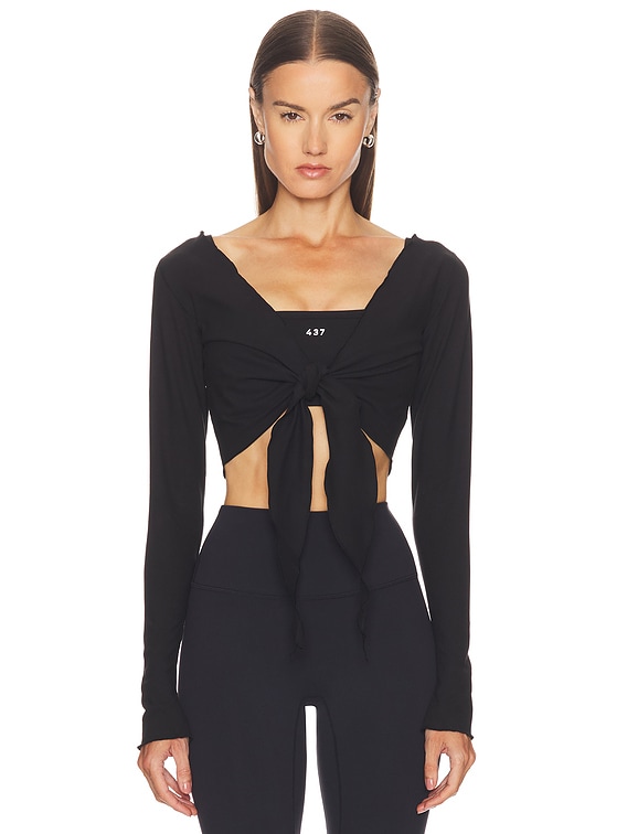 437 The Wrap Top in Black | FWRD