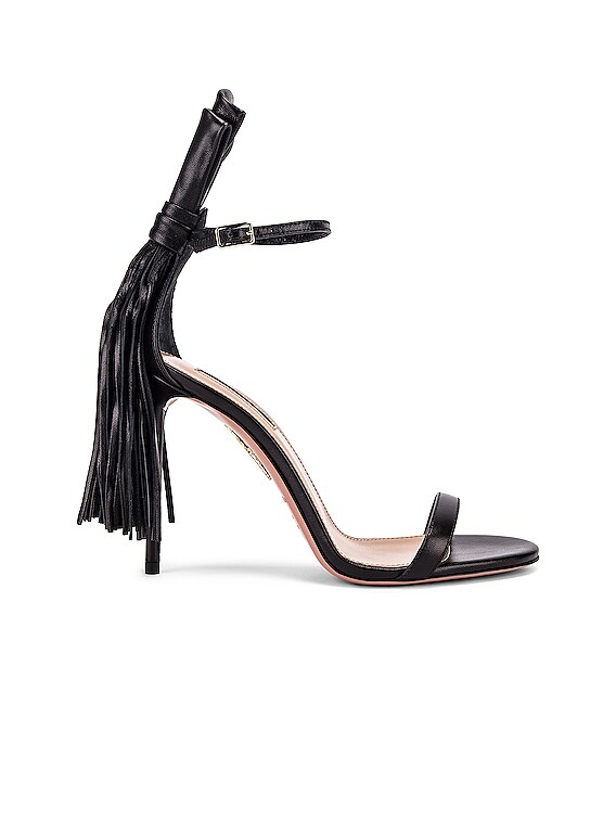 Aquazzura Whip It 105 Sandal in Black FWRD