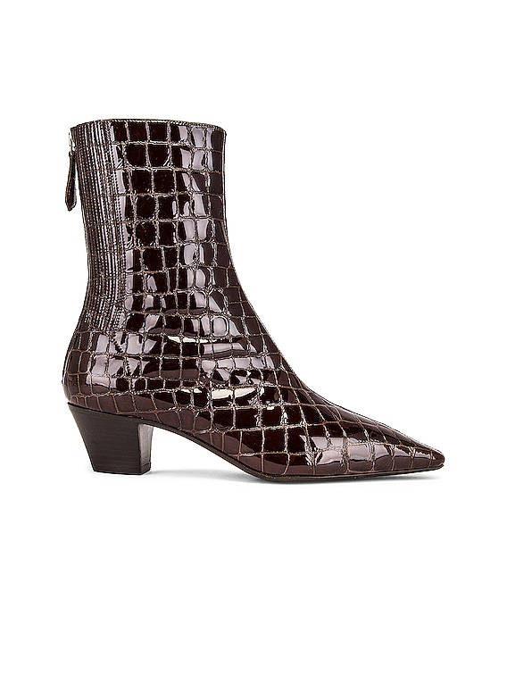 Aquazzura Saint Honore 45 Bootie in Coffee FWRD