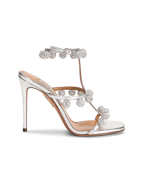 Aquazzura 10th Anniversary Cha Cha Cha Crystal 105 Sandal in