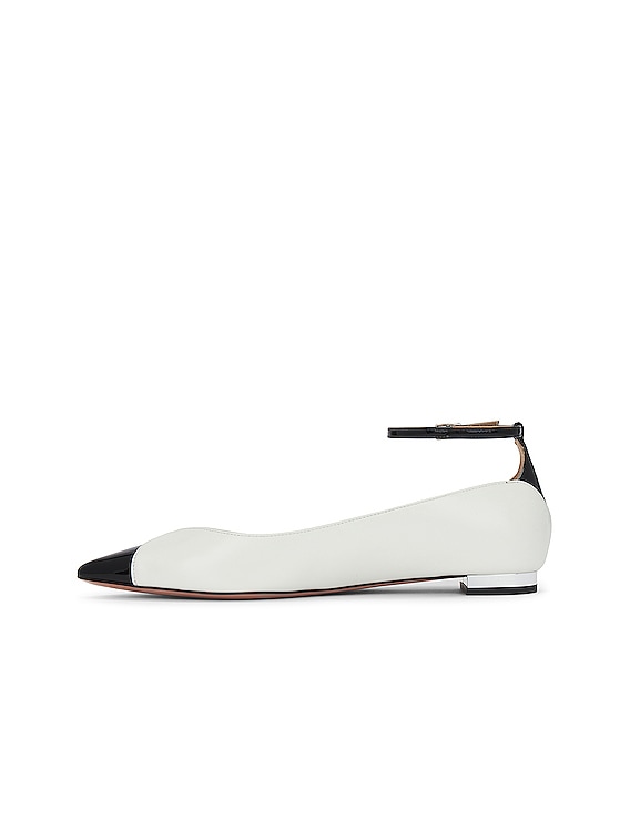 【関税込み】AQUAZZURA Ballerinas Aquazzura Bow Tie Leather Ballerinas | Blue | FARFETCH