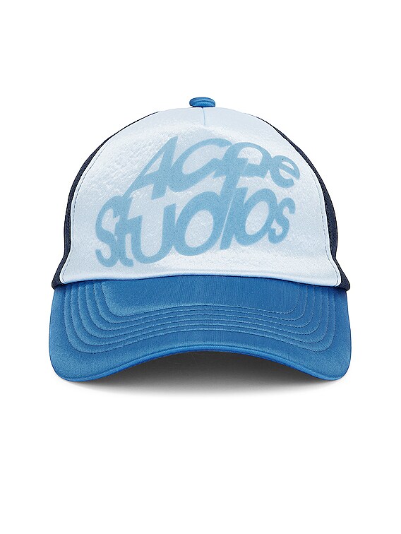 Acne Studios Trucker Cap in Multi Blue | FWRD