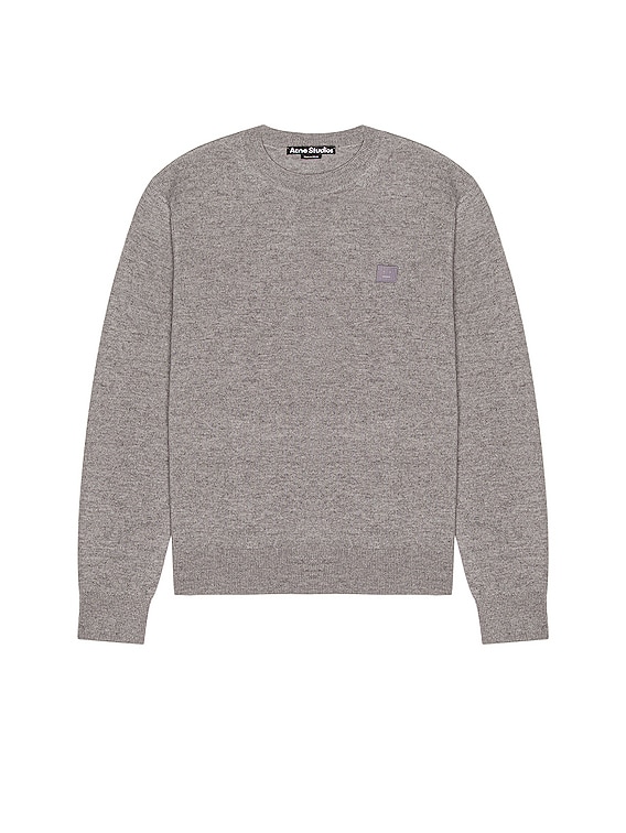 Acne Studios Kalon New Face Sweater in Grey Melange | FWRD