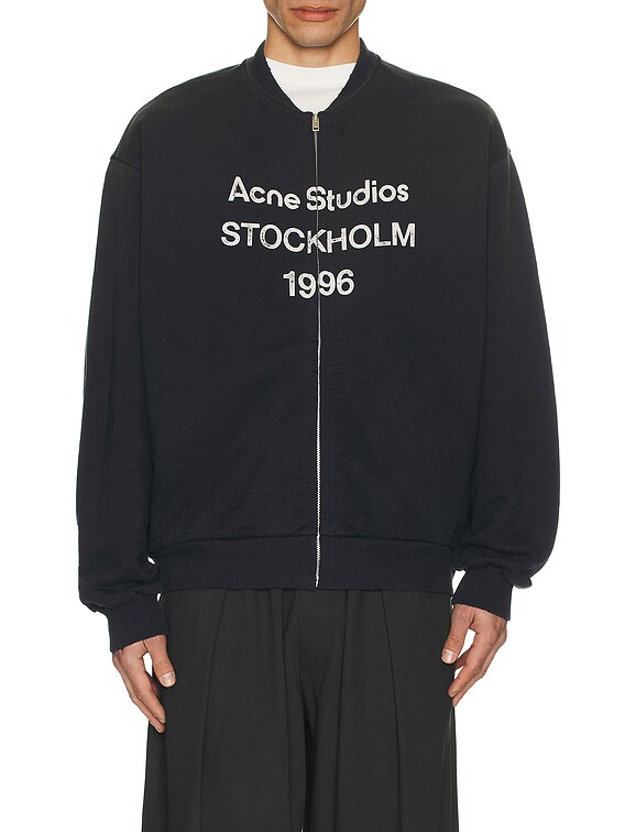 Acne Studios University Zip Up in Black | FWRD