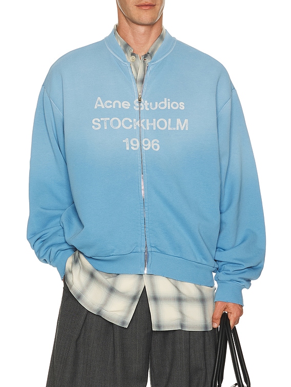 Acne Studios Fiah U Zip 1996 Sweater in Cornflower Blue | FWRD