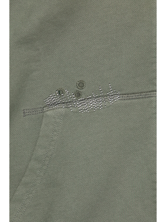 Acne Studios Fupiter Stamp Mending Hoodie in Slate Grey | FWRD