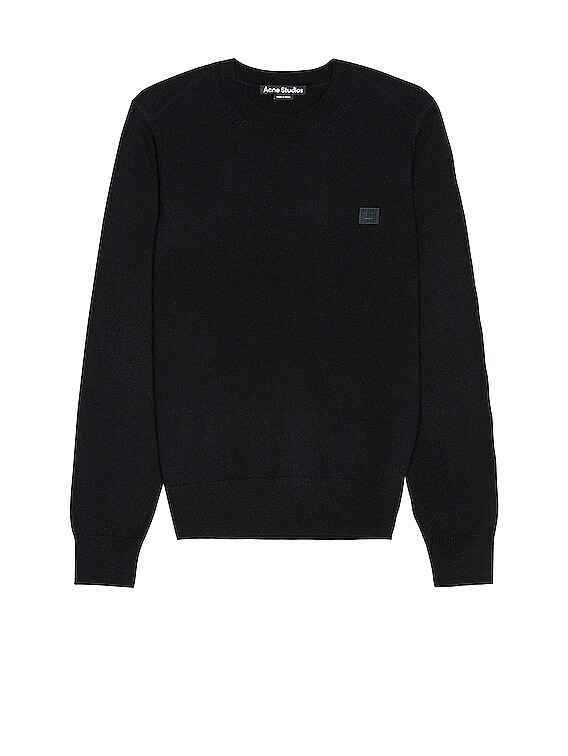 Acne Studios Kalon Face Sweater in Black | FWRD