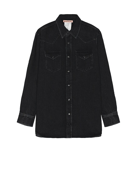 ACNE STUDIOS ブラック Karty シャツ ACNE STUDIOS ブラック Karty シャツ