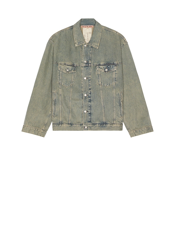 Acne Studios Denim Jacket in Blue & Beige | FWRD