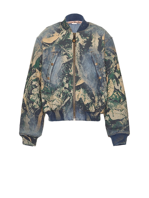 Acne Studios Denim Mossy Oak Jacket in Brown | FWRD