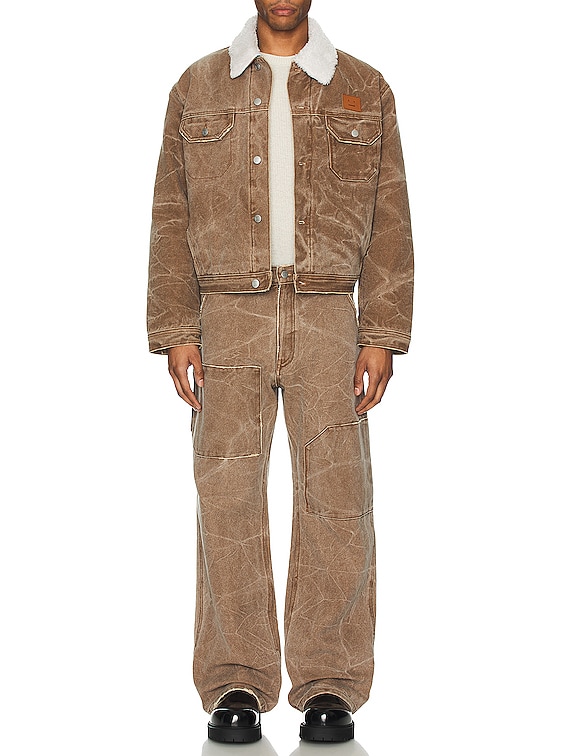 Acne Studios Patch Canvas Trousers in Toffee Brown | FWRD