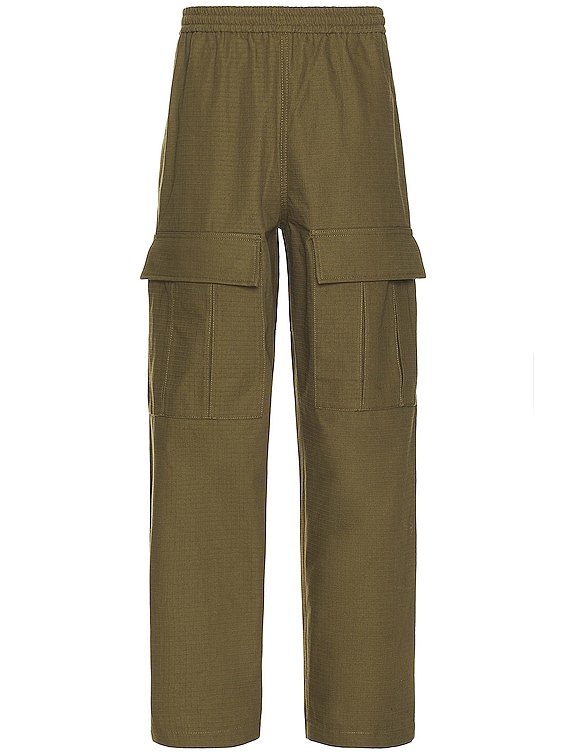 Acne Studios Ripstop Cargo in Olive Green | FWRD