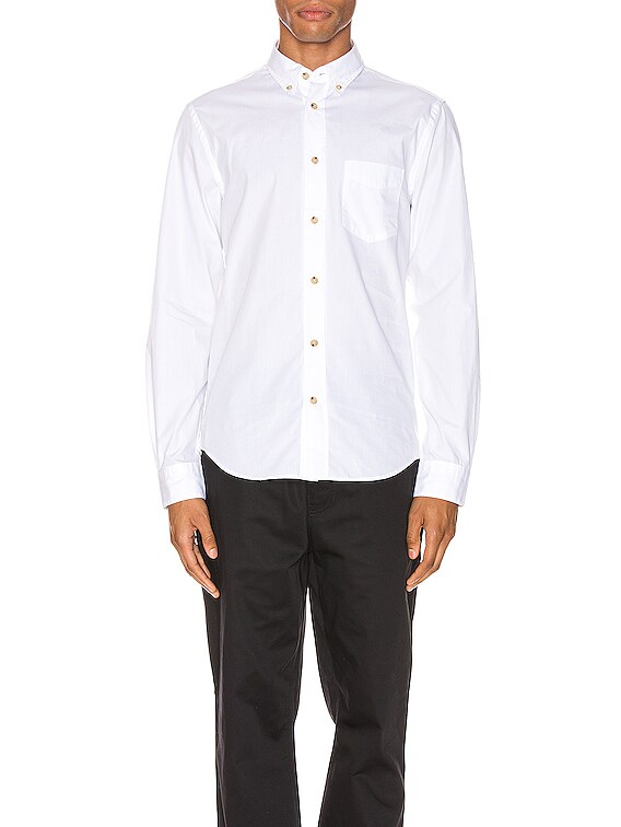 Acne Studios Isherwood Soft Pop Shirt in Optic White | FWRD