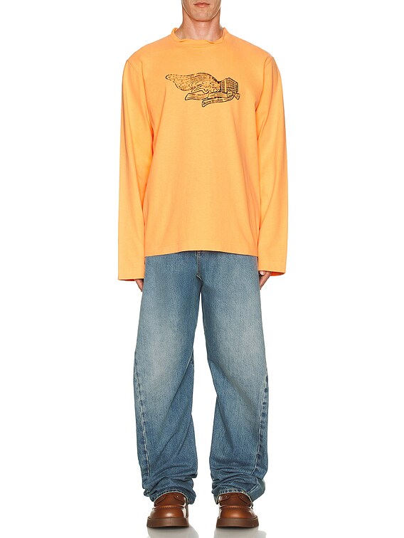 Acne Studios Long Sleeve T-Shirt in Neon Orange | FWRD Acne Studios Long Sleeve T-Shirt in Neon Orange | FWRD