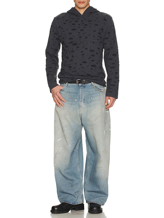 [ACNE STUDIOS]TRASHED Tシャツ Acne Studios TRASHED Tシャツ - Faded Black | FWRD