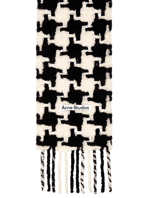 Acne Studios Vadik Scarf in White & Black | FWRD