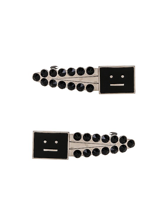 Acne Studios Face Hair Clips in Black | FWRD Acne Studios Face Hair Clips in Black | FWRD