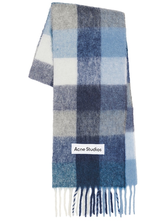 小物 Acne studios scarf ACNE STUDIOS Two-tone fringed appliquéd alpaca-blend scarf