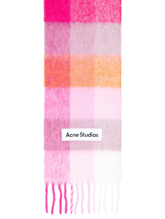 Acne Studios VALLY スカーフ - Pink, Fuchsia, & White | FWRD