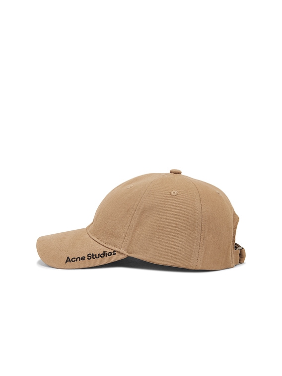 ★人気★【Acne Studios】CARLIY LOGO CAP Acne Studios Carliy Side Logo Hat in Khaki Beige | FWRD